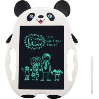 👉 Schrijfbord zwart witte active kinderen 9 inch cartoon handschriftbord LCD elektronisch schrijfbord, specificatie: monochroom scherm (zwart-witte panda)