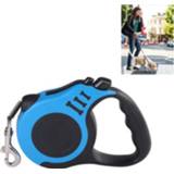 👉 Hondenriem blauw active Intrekbare Automatische Flexibele Hond Puppy Kat Trekkabel Riem voor Kleine Middelgrote Honden Huisdierproducten, Maat: 3m (Blauw)