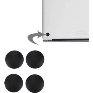 👉 Zwart active 4 PC's voor Macbook Air 11.6 inch en 13.3 (2010-2015) bottom case rubberen matten (zwart)