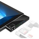 👉 Geheugenkaartlezer zwart active ROCKETEK SK-S4HL RJ45 + 2 x USB 3.0 HDMI SD / TF HUB 4K HDMI-adapter (zwart)