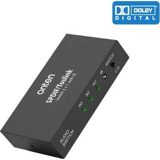 👉 Schakelaar active Onten 37507 Digitale optische audio 3 in 1 uit Luidsprekerconnector