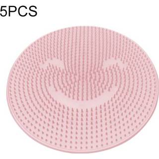 👉 Zuignap roze siliconen active 5 STKS wrijfpad Wandgemonteerd voetkussen Multifunctioneel (roze)