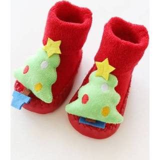 Babyschoenen active baby's peuters Kerst Zacht Warm Baby Pasgeboren Peuter Sokken Schoenen, Maat: 13cm (Kerstboom)