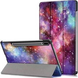 👉 Folio case Tri-Fold Series Samsung Galaxy Tab S7 FE Smart - Sterrenstelsel 5712580097497