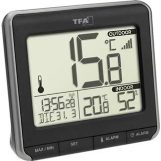 👉 TFA Dostmann PRIO Draadloze thermometer digitaal Zwart, Wit