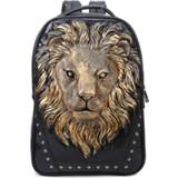 👉 Fashion Backpack Women Backpacks Men Backpack Famale 3D Printing Lion Rivet Backpacks Women School Bags For Teenagers Travel Bag