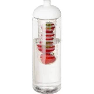 👉 Drinkfles transparante kunststof drinkfles/waterfles met fruit infuser 850 ml - 8720147708707