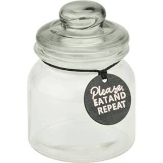 👉 Glazen voorraadpotten snoepjes/koekjes eat and repeat 14 cm