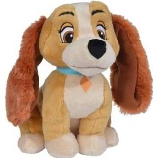 👉 Pluche Disney Lady hond knuffel 18 cm speelgoed - Lady en de Vagebond - Cocker spaniel honden cartoon knuffels - Speelgoed voor kinderen