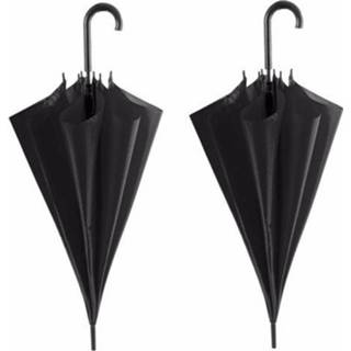 👉 Paraplu zwarte 2x paraplus ? 107 cm met krul handvat