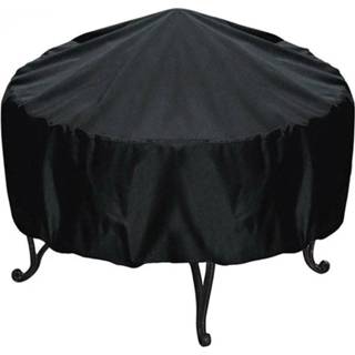 Vuur korf zwart Outdoor Patio Haard Deksel Ronde Vuurkorf Waterdicht Cover Black Anti-Uv Bbq Onderdak Tuin Meubilair Cov 8720269966931