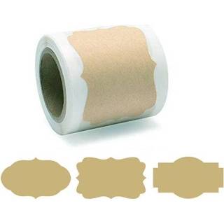 👉 Kraftpapier bruin active 3 stuks natuurlijk cadeau decoratie label sticker, afmeting: x 5 cm (B-36)