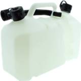 👉 Brandstof jerrycan wit plastic Merkloos - 8 liter / Olie 8719907165591