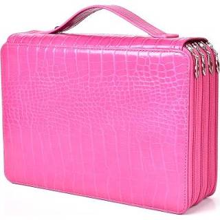 👉 Opbergtas rood PU rose active 200-gaats kunst schilderij pen grote capaciteit krokodil patroon potlood tas (rose rood)