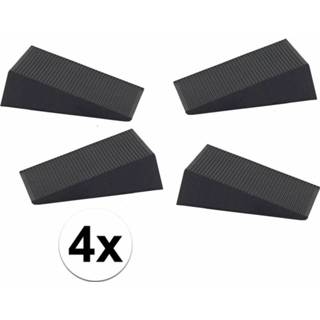 👉 Deurstopper zwart rubber 4x / deurwig 16 mm - Action products
