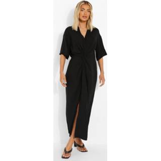 👉 Blousejurk Gedraaide Midi Blouse Jurk