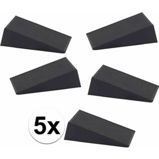 👉 Deurstopper zwart rubber 5x / deurwig 16 mm - Action products