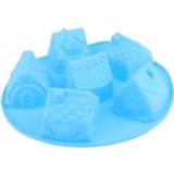👉 Cakevorm blauw siliconen Merkloos Bak Vorm / Cake - Dorpje 26 x 5 cm. 8719904357548