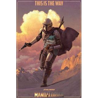 👉 Poster mannen Star Wars The Mandalorian Pack On Run 61 x 91 cm (5) 5050574347334