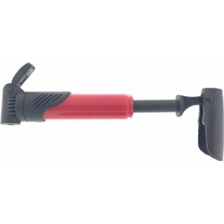 Fietspomp rood zwart Benson Mini Fietspomp/Balpomp - 20-40 cm. Rood/Zwart Max. 6 Bar 8718692629660