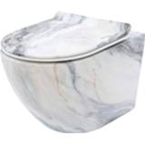 👉 Wandcloset REA Carlo Rimless 49.5 cm. Soft-Close Zitting - Graniet Mat 5902557365777