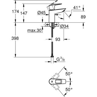 Wastafelkraan chroom Grohe Bauloop S-Size 23337001 4005176555725