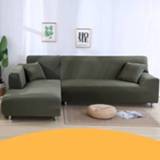 👉 Sofa grijsgroen active All-inclusive universele set volledige hoes Voeg een stuk kussensloop toe, maat: driezits (190-230cm) (grijsgroen)