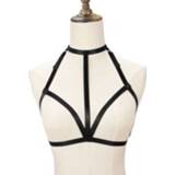 👉 BH zwart active vrouwen Holle kanten beha Dames All-match ondergoed, maat: gratis maat verstelbaar (zwart)