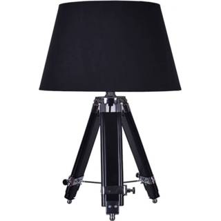 👉 Design tafel lamp hout active zwart Rouen Industriele Tafellamp Van 7432022023034