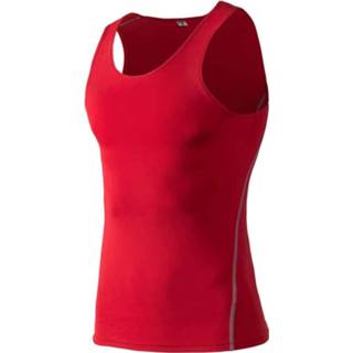 👉 Vest rood s active Fitness Running Training Strak Sneldrogend (Kleur: Maat: S)