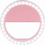 👉 Mobiele telefoon roze active 2 stuks ringvormige selfie invullicht LED zaklamp voor livefotografie (roze)