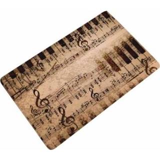 👉 Badmat antislip active Flanel Muzikaal Symbool Badmatten Digitaal Bedrukt Vloer Pad voor Huisdecoratie, Maat: 40 cm x 60 (D2123-8)