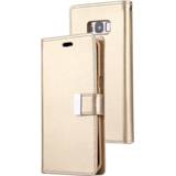 👉 Dagboek PU goud active GOOSPERY RICH voor Galaxy S8 + / G955 TPU Crazy Horse Texture horizontale flip lederen tas met kaartsleuven en portemonnee (goud)