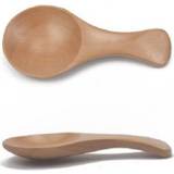 👉 Lepel steel houten active 10 STKS Log Korte Brede Mond Melkpoeder Kruiden Theelepel, Stijl: A.