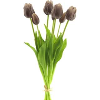 👉 Kunstbloem zwart Classic Tulip Sally 7 St. 47 Cm Nova Nature 8505487017296