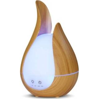 👉 Luchtbevochtiger active 200 ml Ultrasound Aroma Essentiële Olie Diffuser 7 Kleuren LED Nachtlampje Cool Mist Maker, Plug Type: AU (Light Wood Base)