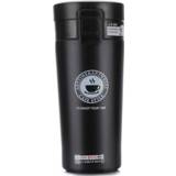 👉 Thermosfles zwart active Dubbelwandige roestvrijstalen thermosflessen 380 ml auto thermokopje koffie thee reismok thermol fles, capaciteit: (zwart)