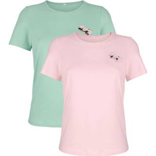 👉 Shirts per 2 stuks Harmony Jadegroen::Roze