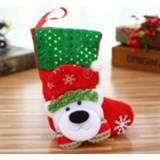 👉 Kerstversiering active kinderen 6 STKS Kerstboom Sokken Ornamenten Geschenkzakken (Beer)
