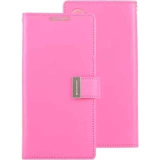 👉 Dagboek rood PU rose active GOOSPERY RICH + TPU Crazy Horse Texture Horizontale flip lederen tas met kaartsleuven en portemonnee voor Galaxy Note 10+ (Rose Red)