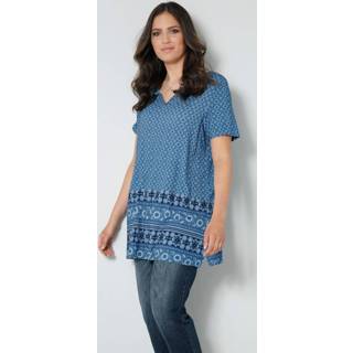 👉 Tuniek vrouwen blauw roze Janet & Joyce Rozenhout::Marine 4055706531859 4055706538520