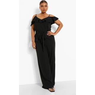 👉 Jumpsuit Plus Culotte Met Franjes En Uitgesneden Schouders