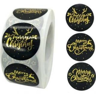👉 Kerststicker goud active 3 STUKS Roll Hot Gold Stickers Kerst Holiday Gift Sealing Stickers, Grootte: 2,5 cm / 1 inch