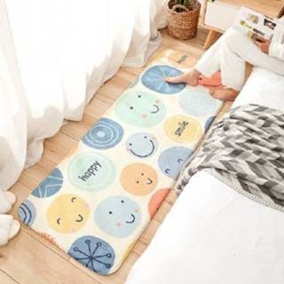 👉 Sofa active Cartoon Home Strip Rug Slaapkamer Nachtkastje Lam Kasjmier Antislipmat, Afmeting: 60× 180 cm (Smile)