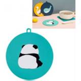 👉 Placemat siliconen groot active 10 STUKS Anti-verbrandings- en hittebestendige placemats Home Water- oliebestendige tafelmatten onderzetters, maat: groot, stijl: panda