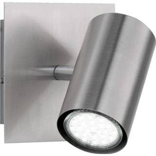 Wandspotje nikkel aluminium zilver LED Wandspot - Trion Mary GU10 Fitting Vierkant Mat 6013923753742