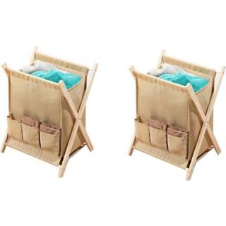 👉 Opbergmand beige active - Wasmand Lectuurbak inhoud 30 liter , set van 2 7106624774914