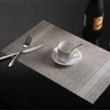 👉 Koffiekopje wit PVC active 2 STKS Duurzaam Tafelmatten Pad Gevlochten slip Placemats, afmeting: 30x45cm (wit)