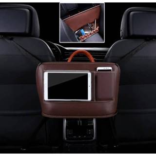 👉 Mobiele telefoon active Car Front Seat Hanging Bag opbergtas (koffie)