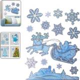 👉 Slee active Kerstserie Sneeuw en Kerstman Patroon Glitter Raamstickers, Afmeting: 41cm * 29cm